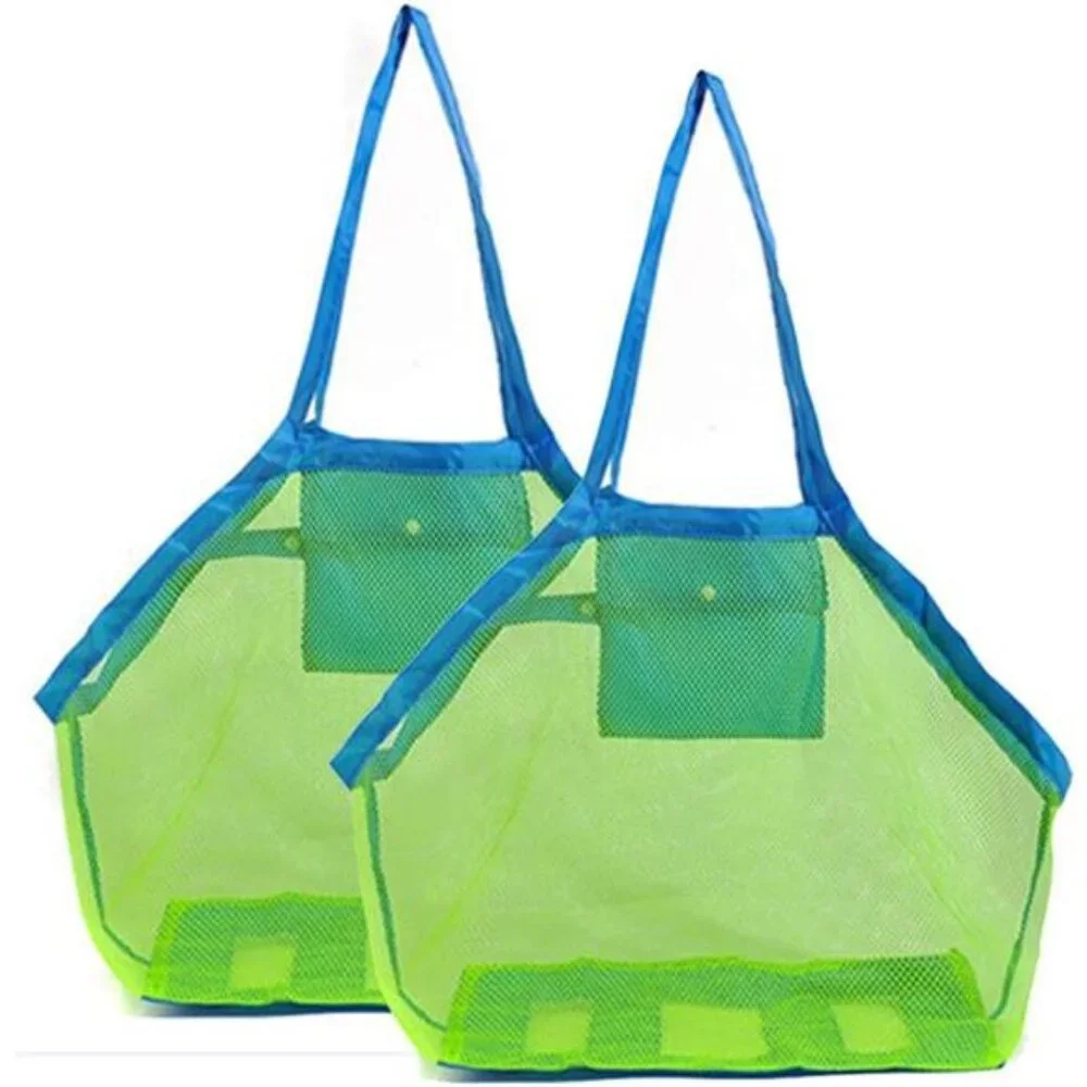 2 Pack Extra Large Mesh Beach Bag Childrens' Toy Storage Swimming Equipment Bag